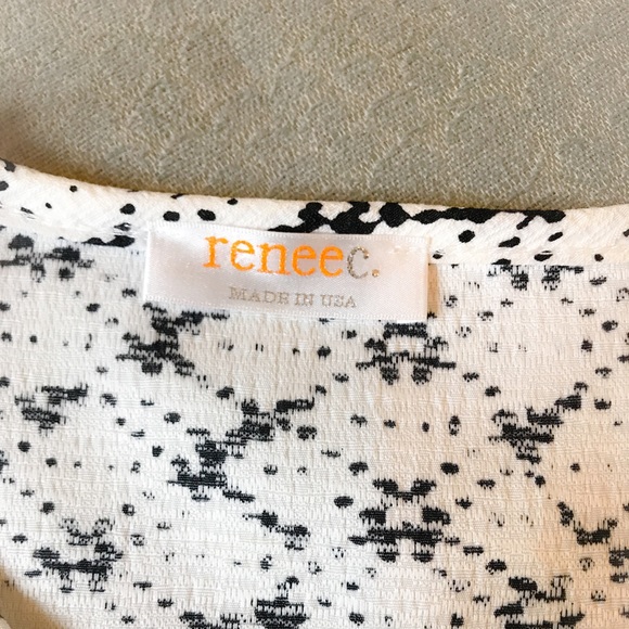 RENEE C. White and black patterned top - Picture 3 of 4
